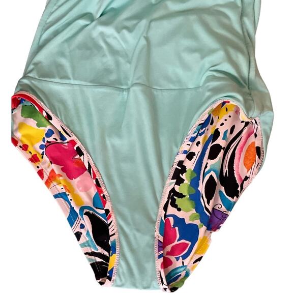 Anne Cole Twist Front Shirred One Piece Swimsuit Size 10 - Picture 13 of 17